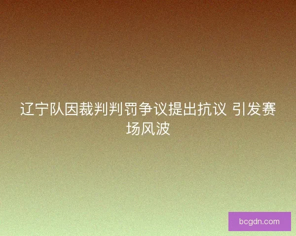 辽宁队因裁判判罚争议提出抗议 引发赛场风波 辽宁队因裁判判罚争议提出抗议 引发赛场风波